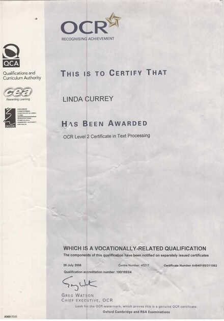 Certificate of competency 8
