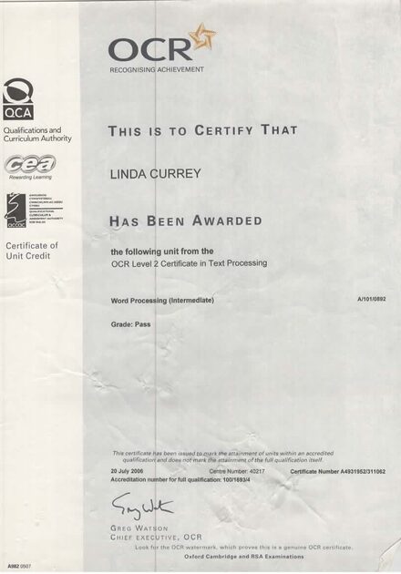 Certificate of competency 9