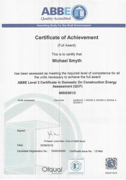 OCDEA certificate