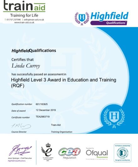 PTLLS certificate